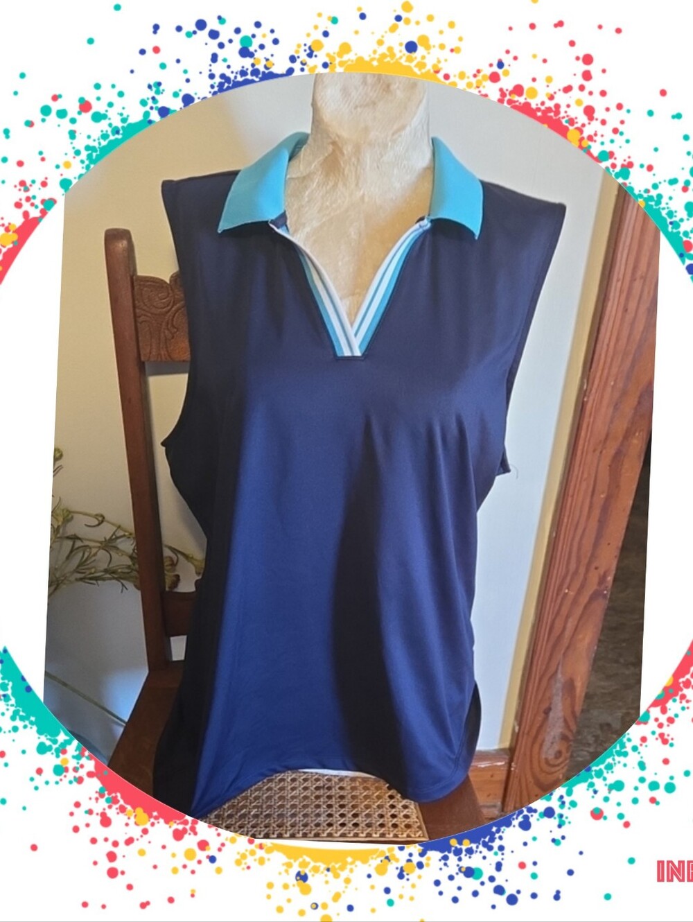 Tommy Bahama Navy Sleeveless Golf Shiet Size Xl